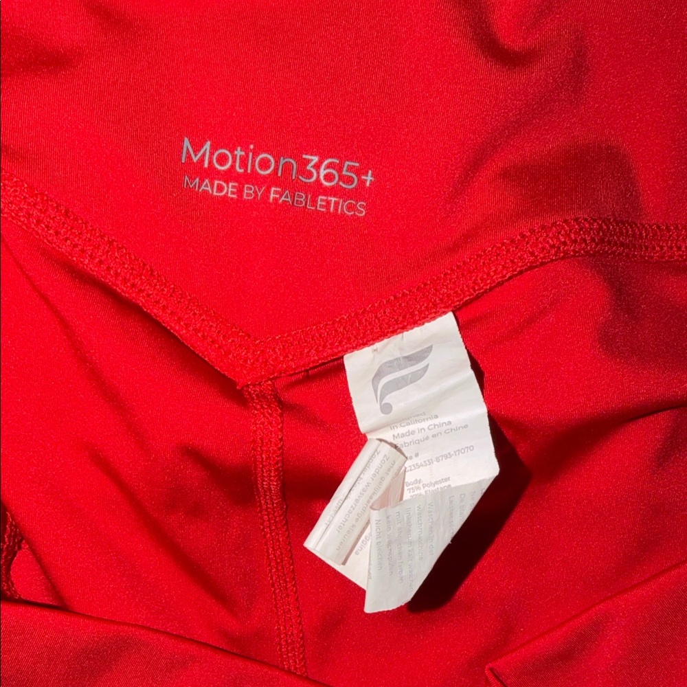 Women’s Fabletics Motion 365+ Bright Red Active Leggings Size XXL/1X - Picture 4 of 4